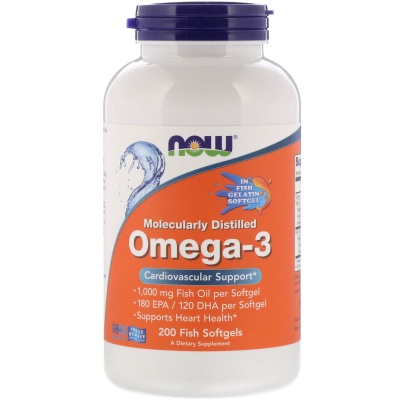 Антиоксидант Now Omega-3 180 EPA/120 DHA 200 капсул