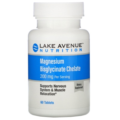 Витамины Lake Avenue Magnesium Bisglycinate Chelate 60 таблеток