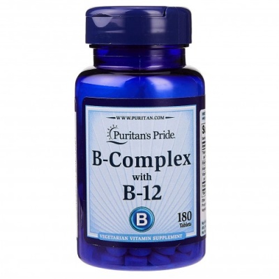 Витамины Puritan’s Pride B-complex with B-12 180 таблеток