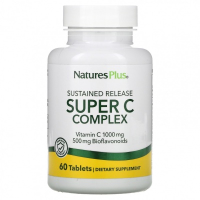 Витамины Natures Plus Super C Complex 1000 мг 60 таблеток
